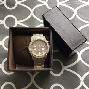 Gray ceramic Michael Kors watch